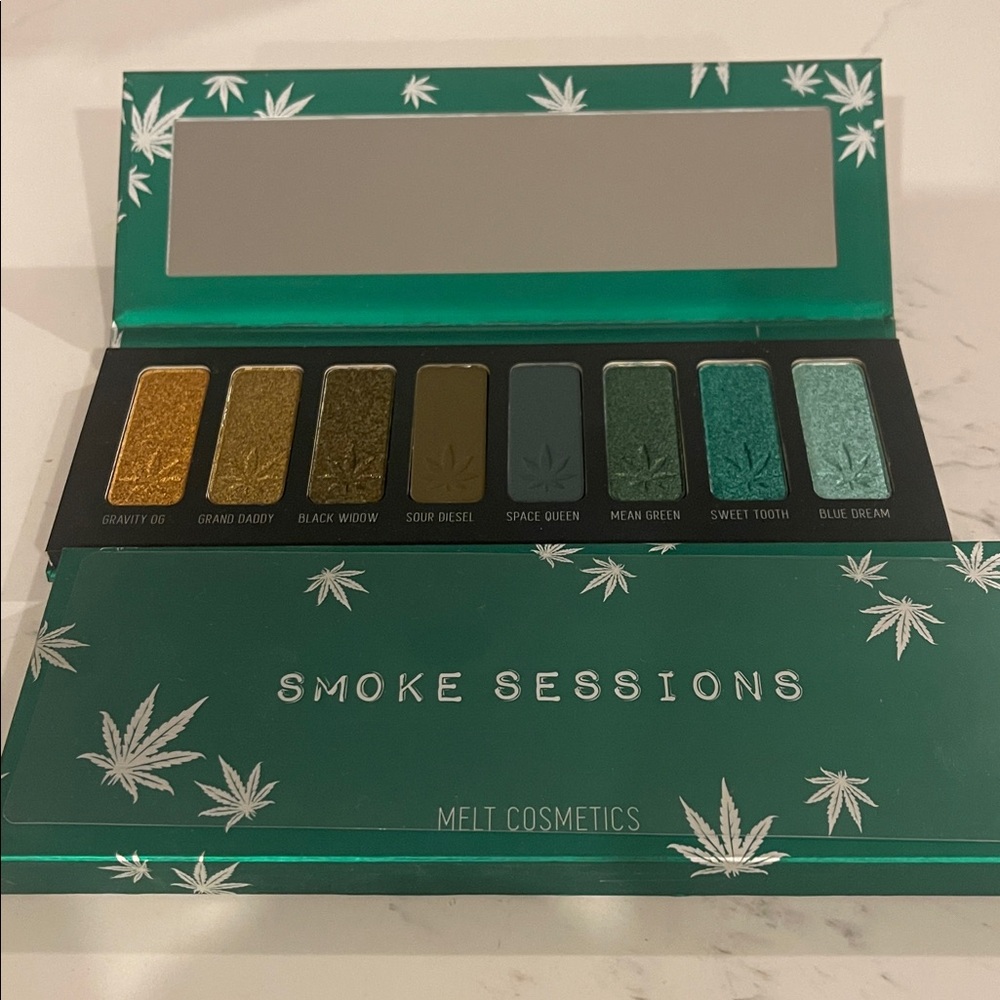 Melt Cosmetics Smoke Sessions Palette with Green and Gold Hues